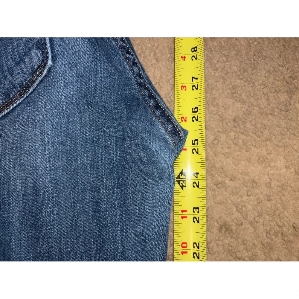Levis 711 Skinny Jeans Womens 27 Distressed Medium Wash Denim Mid Rise T42-27